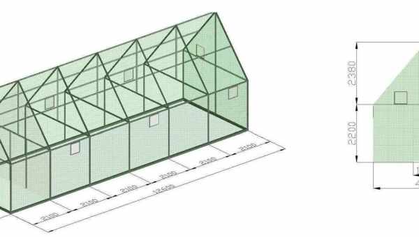 Парник «Хлібниця» - креслення і розміри